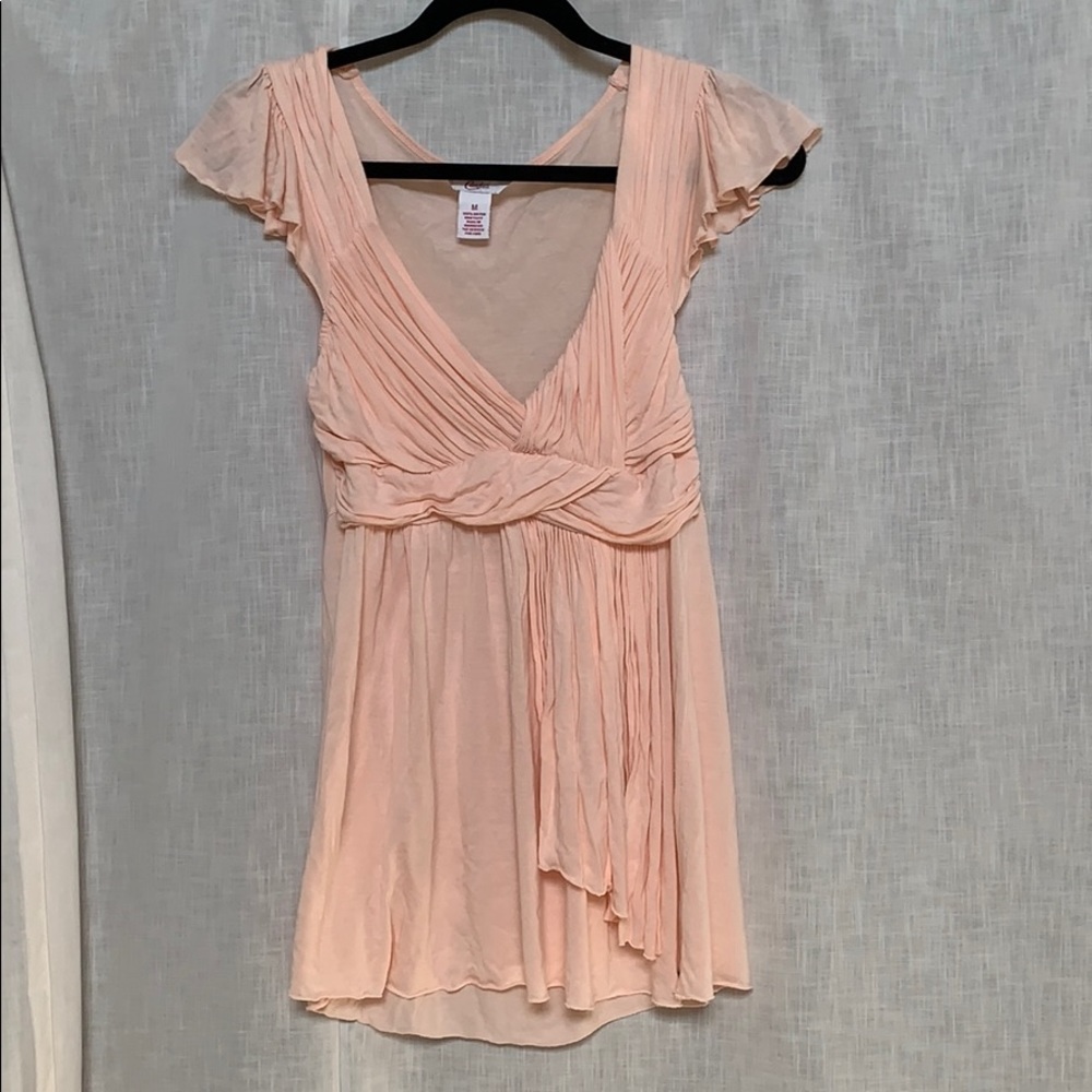 Peach Cap Sleeve Flowy Top Candies